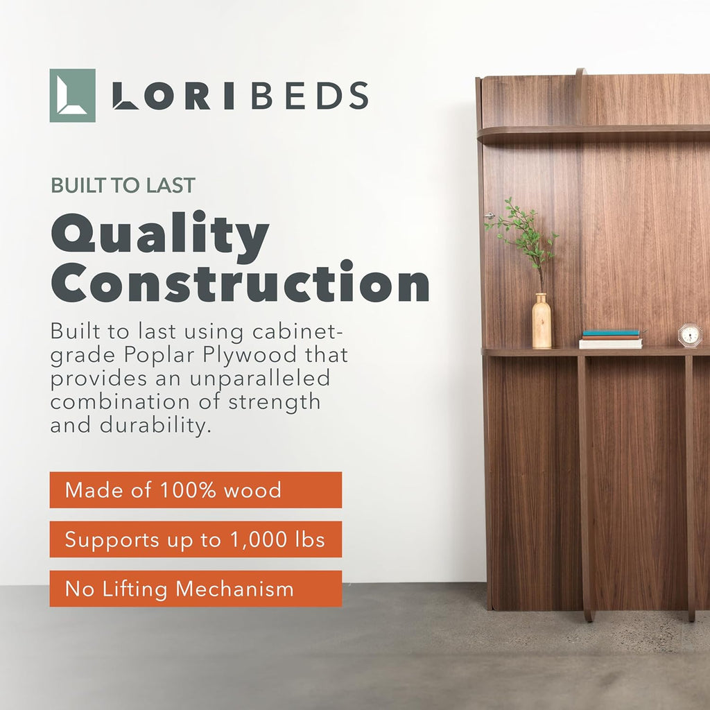 Twin Size Walnut Finish Murphy Bed Z8448