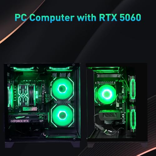 Intel Core i5 13400F RTX 5060 8G 32GB DDR4 RAM 1TB SSD ARGB Fan Gaming Desktop Computer H4807