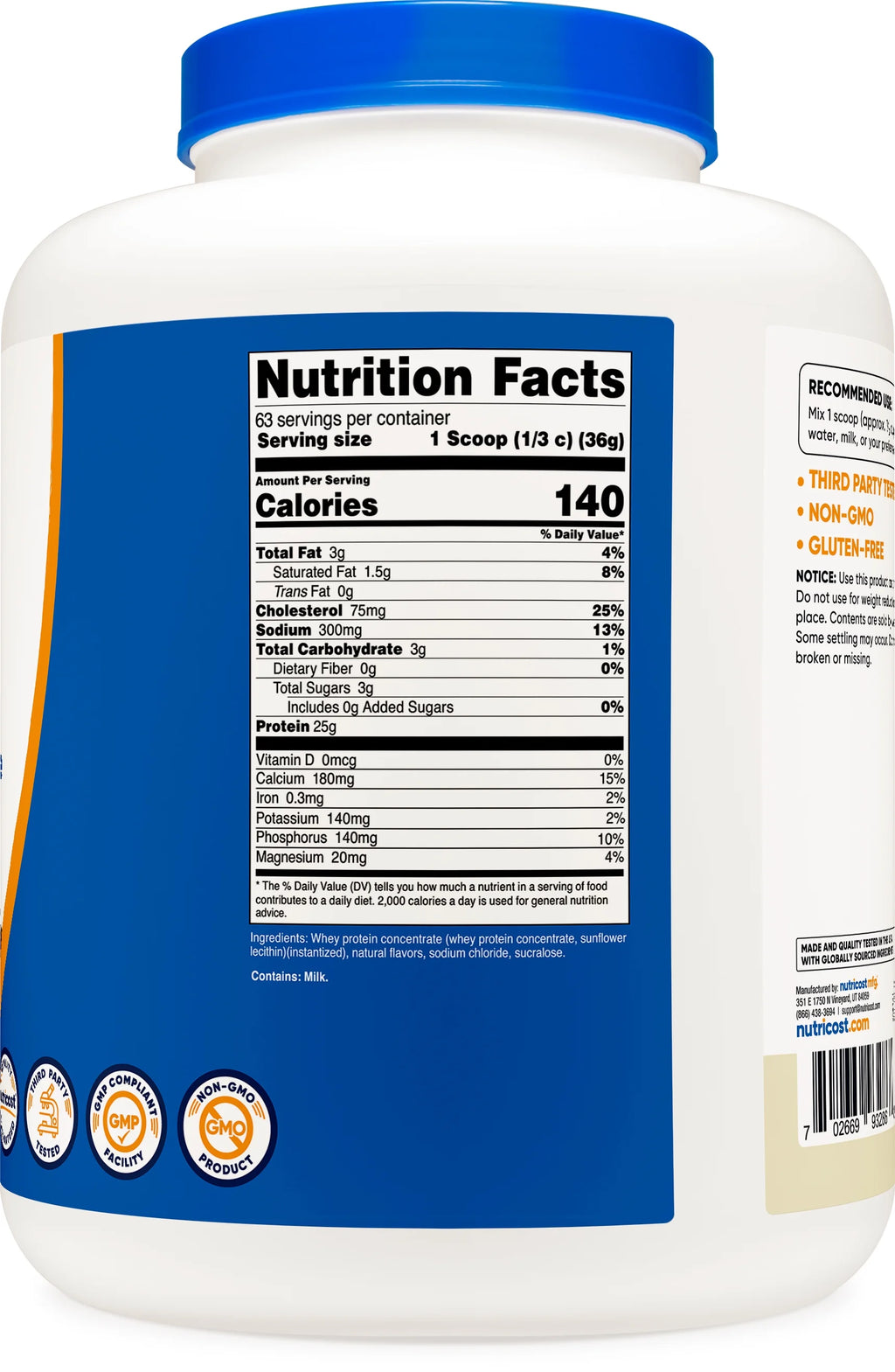 Vanilla Whey Protein Concentrate Powder 5LBS W42032
