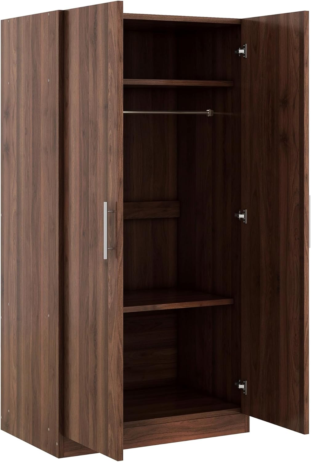 2-Door Wooden Wardrobe Armoire with 3 Storage Shelves R2876