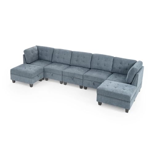 L Shape Chenille Modular Sectional Sofa O739150