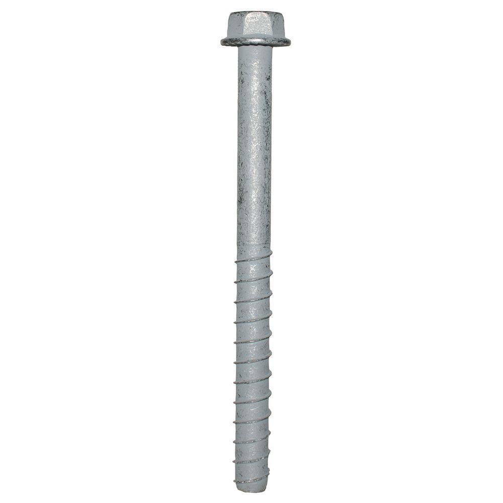 3/4 in. x 10 in. Mechanically Galvanized Heavy-Duty Screw Anchor (5-Pack) G1692