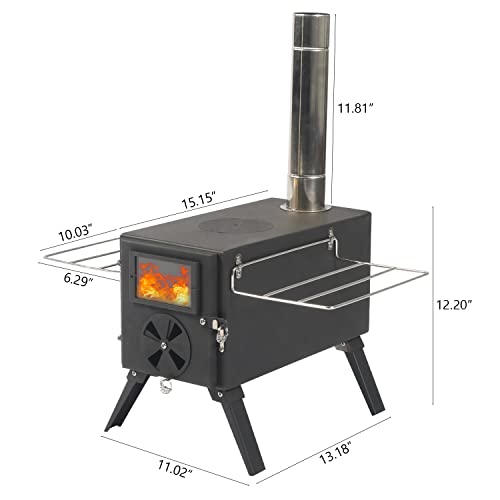 Portable Outdoor Tent Wood Stove with Pipe X234