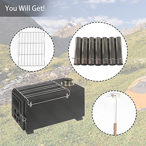 Portable Outdoor Tent Wood Stove with Pipe X234