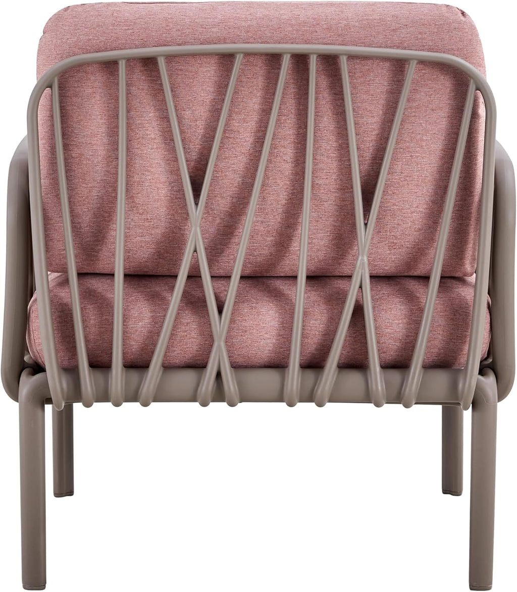 3-Piece Patio Set with Pink Cushions O7163