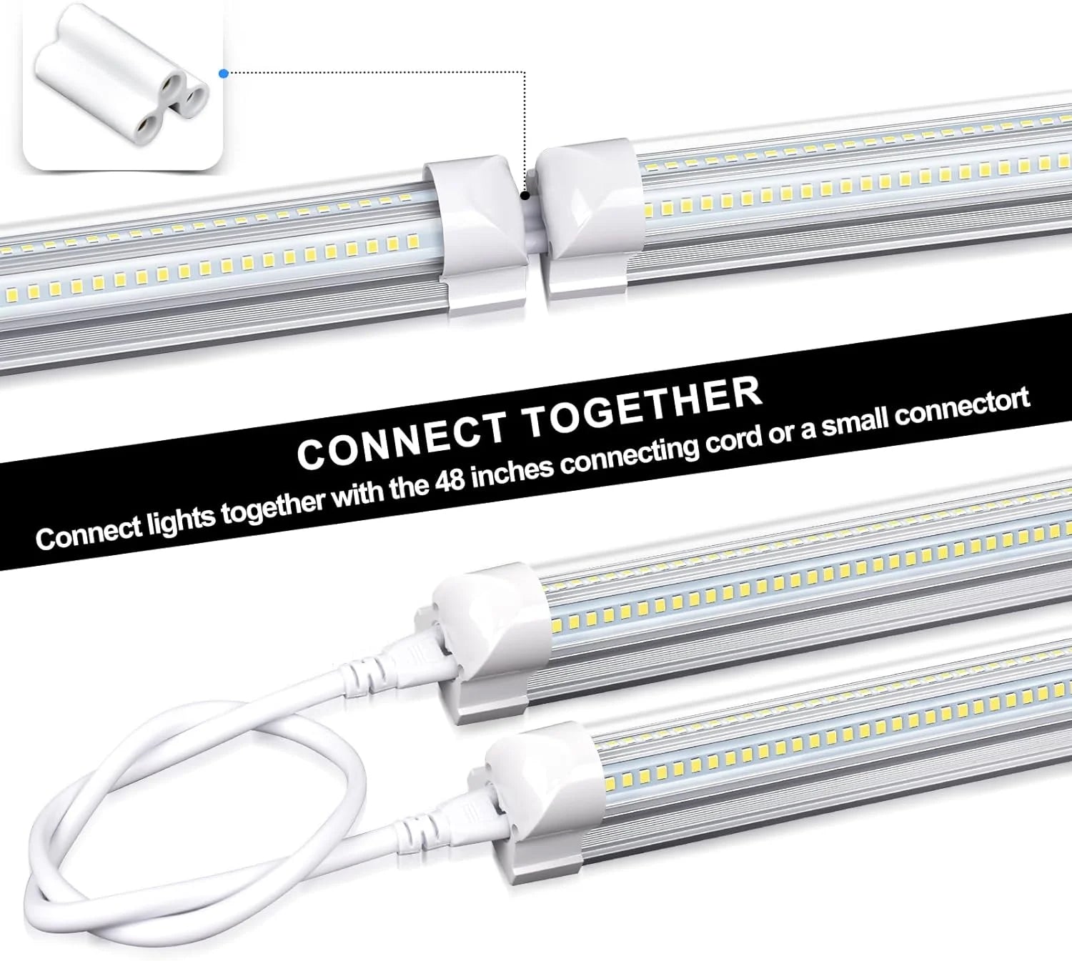 10 Pack 4FT 50W 7750Lumen 6000K LED Light Fixture Q1638