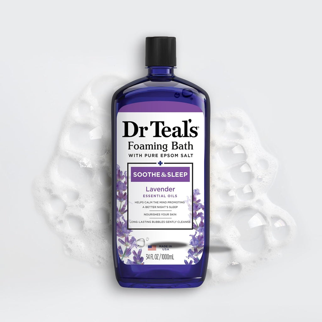 Lavender Epsom Salt Soaking Solution and Foaming Bath Combo Pack E6735