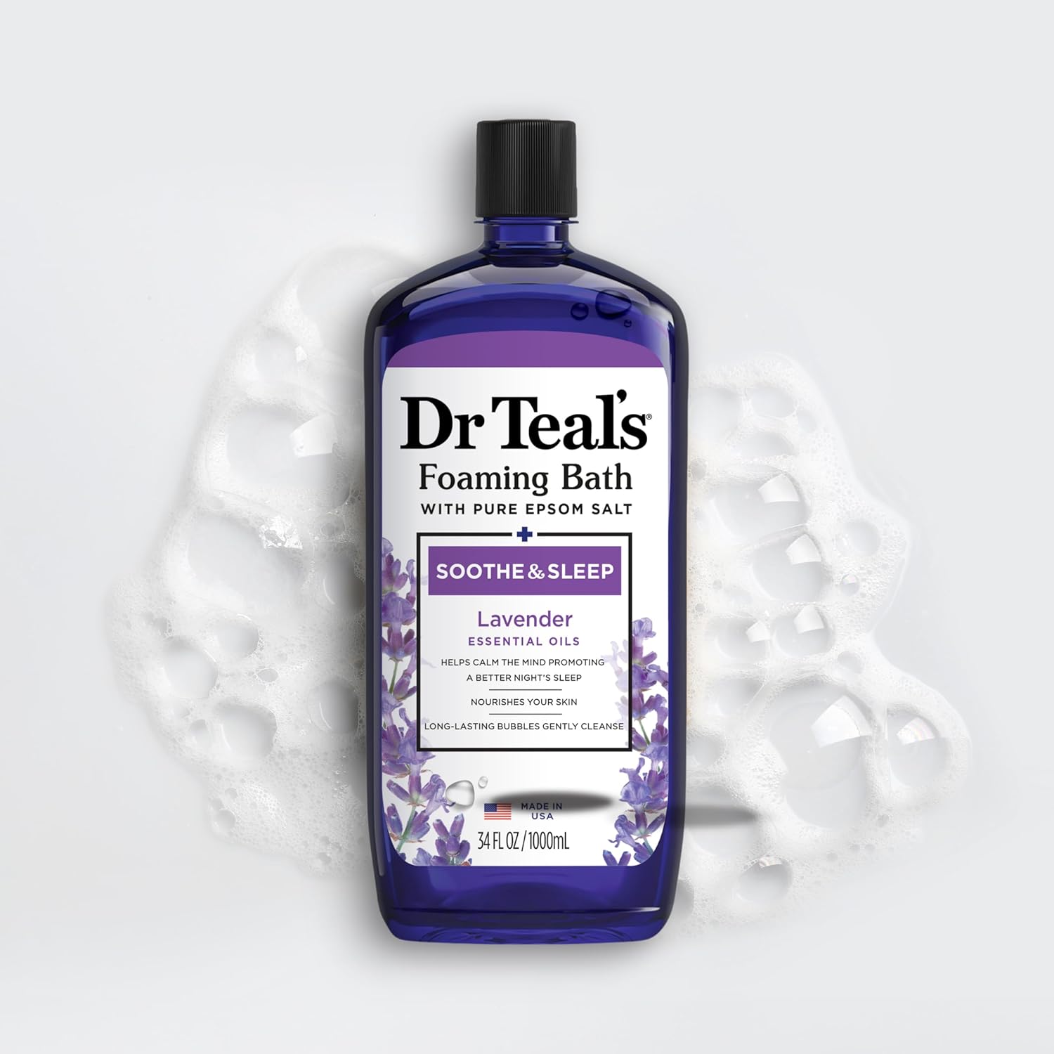 Lavender Epsom Salt Soaking Solution and Foaming Bath Combo Pack E6735