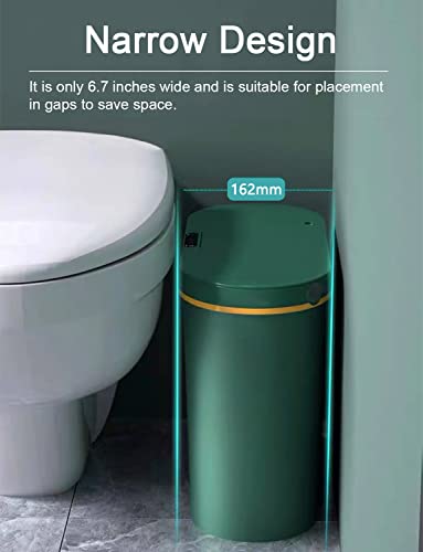Green 4.2 Gallon Motion Sensor Trash Can R3558