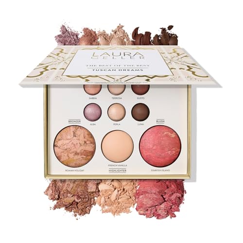 Full Size Baked Palette with Bronzer, Blush, Highlighter and 6 Eyeshadows F196