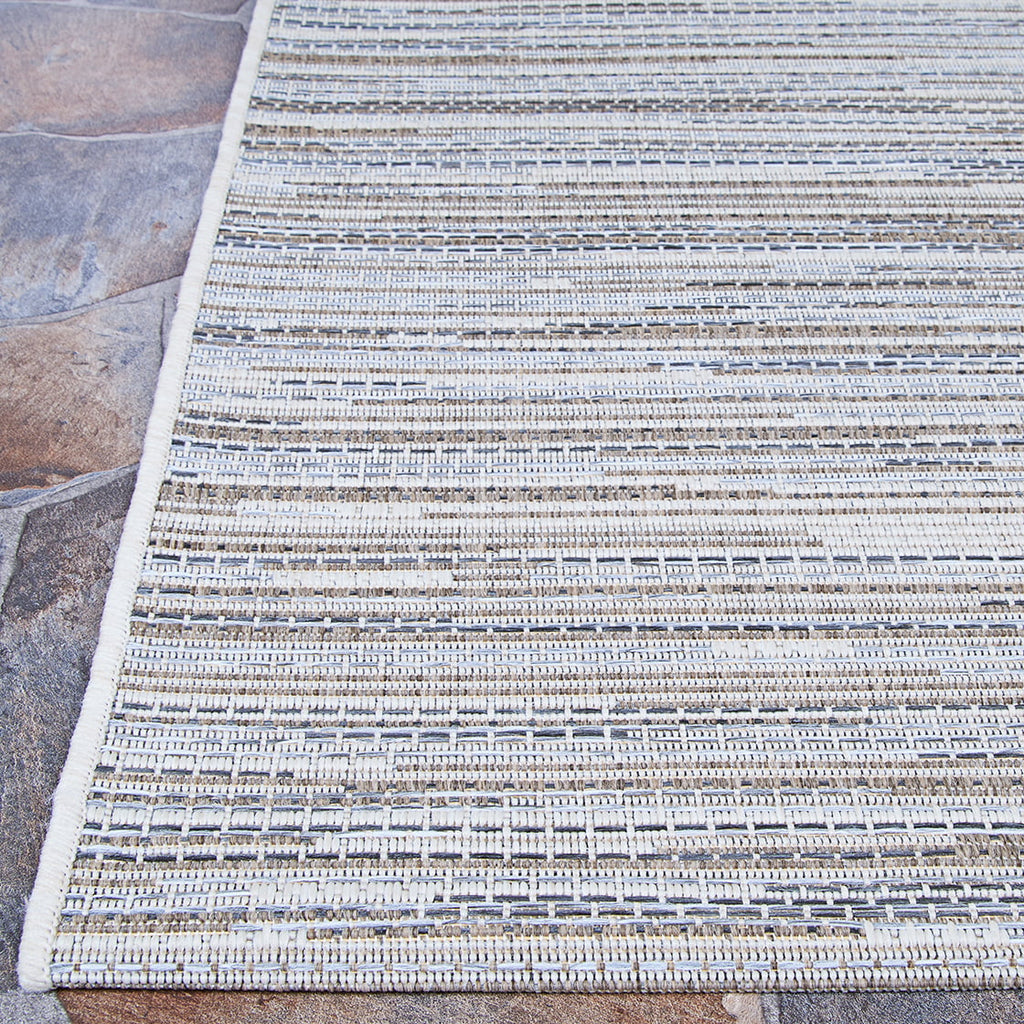 Taupe-Champagne Indoor/Outdoor Area Rug, 3'9" x 5'5" F47380