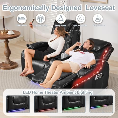Blue Power Reclining Loveseat Sofa A471260