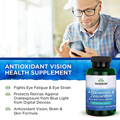 Astaxanthin & Zeaxanthin Supplement 60 Softgels P7733