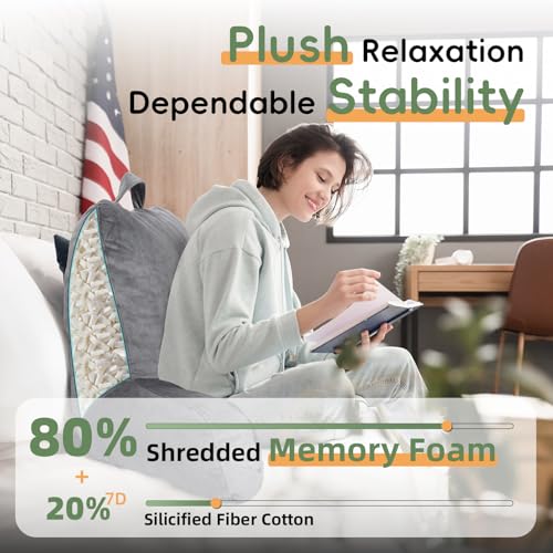 Shredded Memory Foam Backrest Pillow with Arms A3000