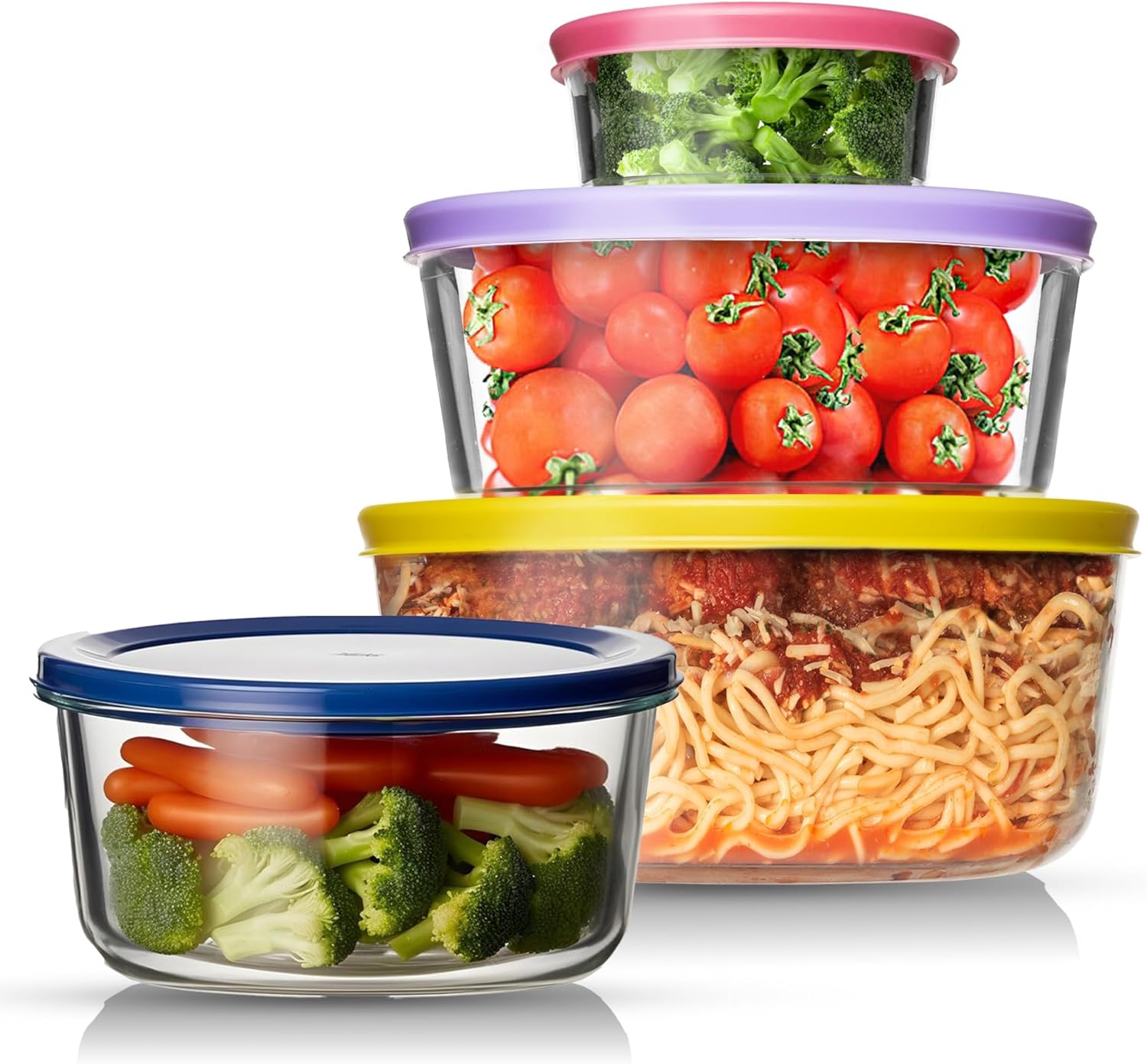 12 Pc Glass Food Storage Container Set with Lids E405487