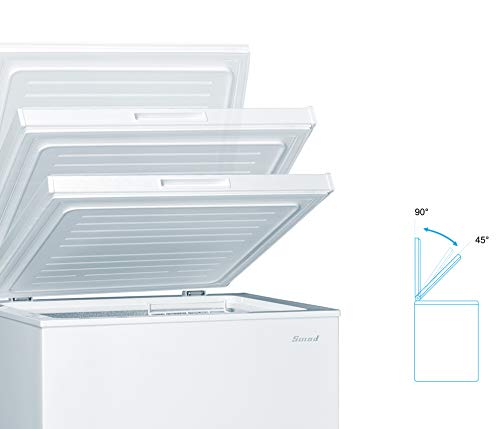 White 10 Cu.Ft Chest Freezer with 3 Removable Basket and Lock P2558