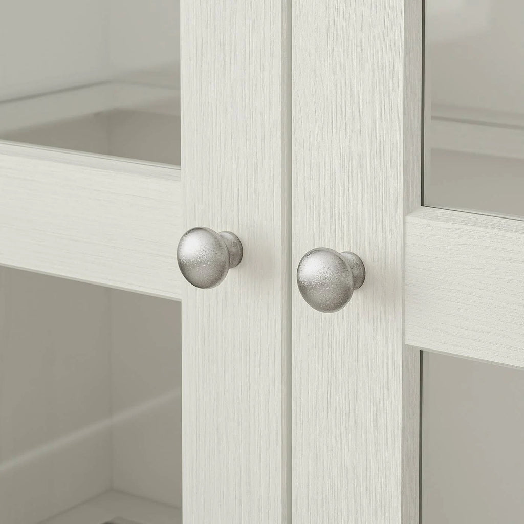 White Storage Combination with Glass Doors V445680