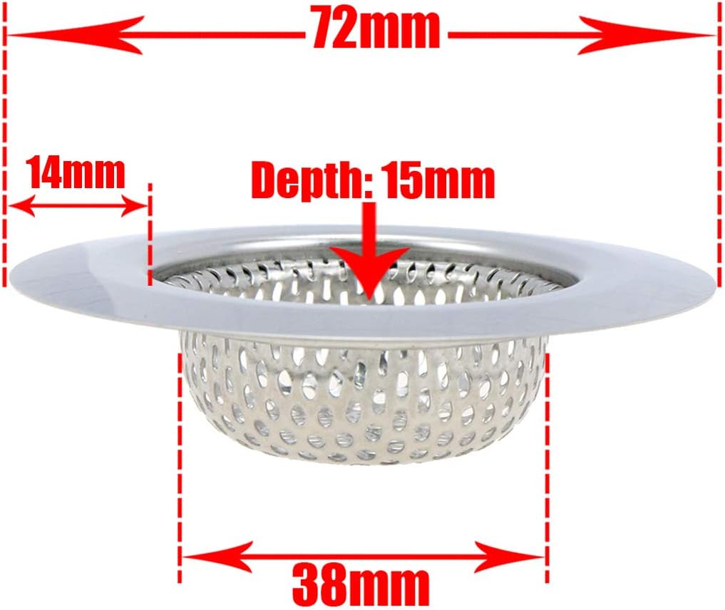 4 Pcs Stainless Steel Kitchen Sink Strainer Q937