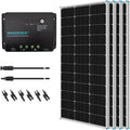 400 Watt 12 Volt Monocrystalline Solar Panel Bundle Kit with 4 pcs 100W Panel and 30A PWM Charge Controller D866