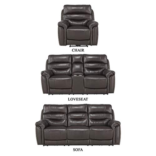 3-Piece Power Reclining Sofa Set, Brown R30905