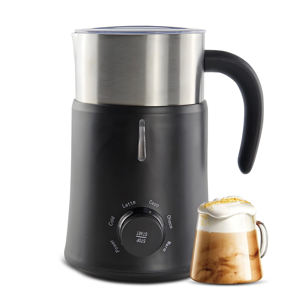 5 in 1 Electric Milk Frother - 24oz/700ml Hot and Cold Foam Maker and Milk Warmer 500W Non-Slip Coffee Frother G804706