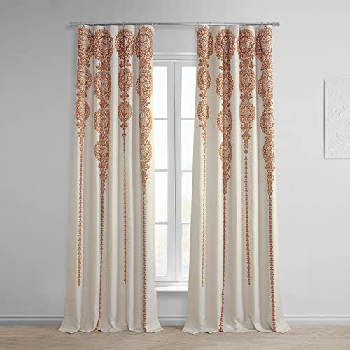 Room Darkening Curtains 50 X 108 Printed Linen Textured Black U80420