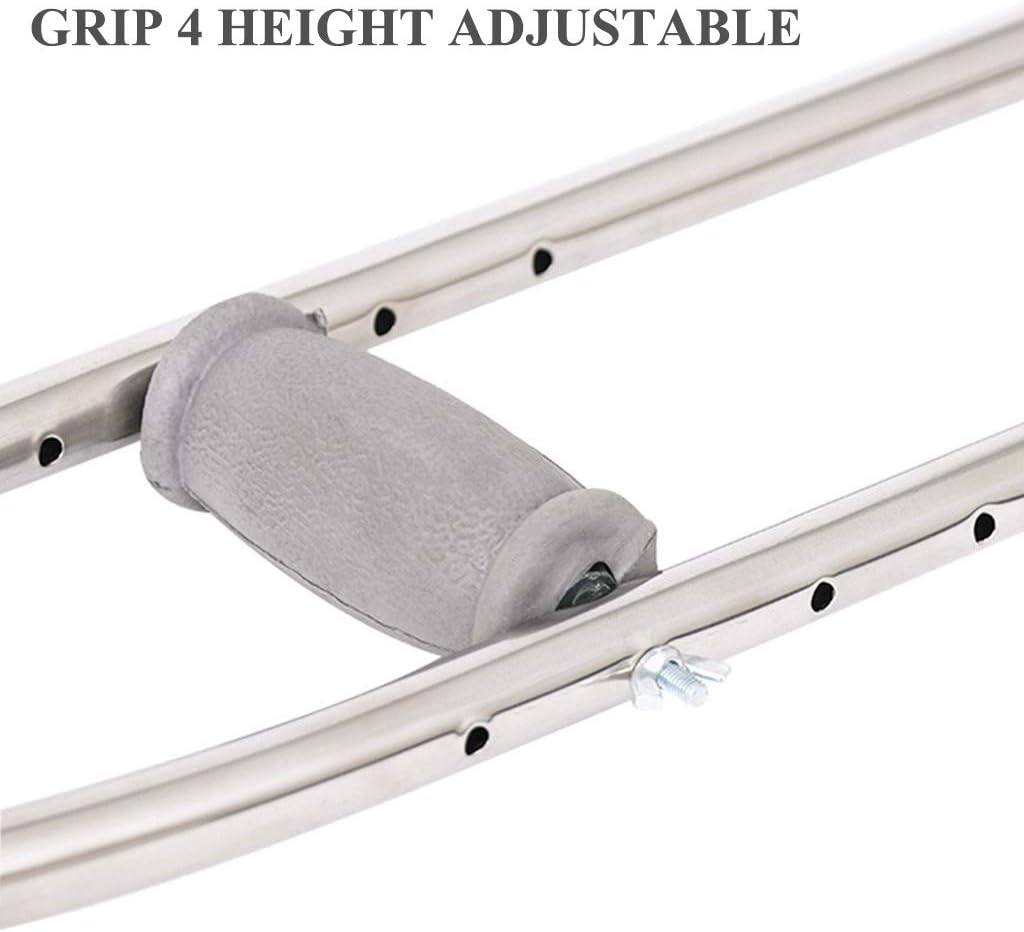 Lightweight Stainless Steel Height Adjustable Underarm Crutches O612