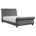 Dark Gray Queen Wood Sleigh Bed F650