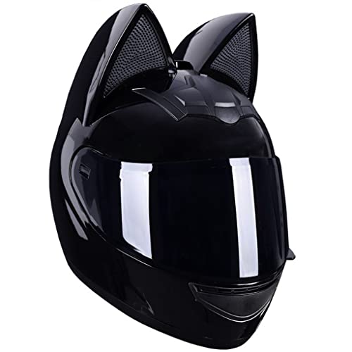 DOT Certified Full Face Motorcycle Helmet with Cat Ears Flip up Visors I9419