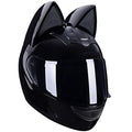 DOT Certified Full Face Motorcycle Helmet with Cat Ears Flip up Visors I9419