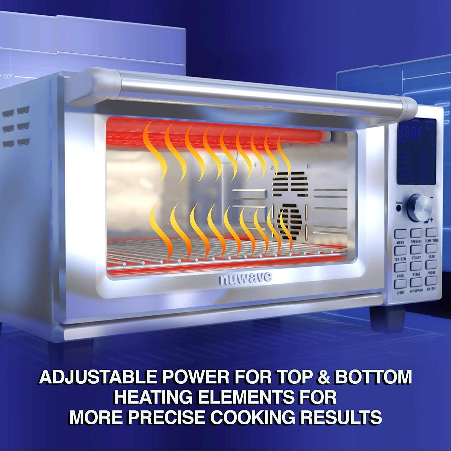 30-Qt XL Air Fryer Toaster Oven with Temperature Probe Q1578
