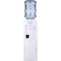 White Top Loading Hot and Cold Water Dispenser for 5 Gallon Bottle with Storage Cabinet & Child Safety Lock B18776