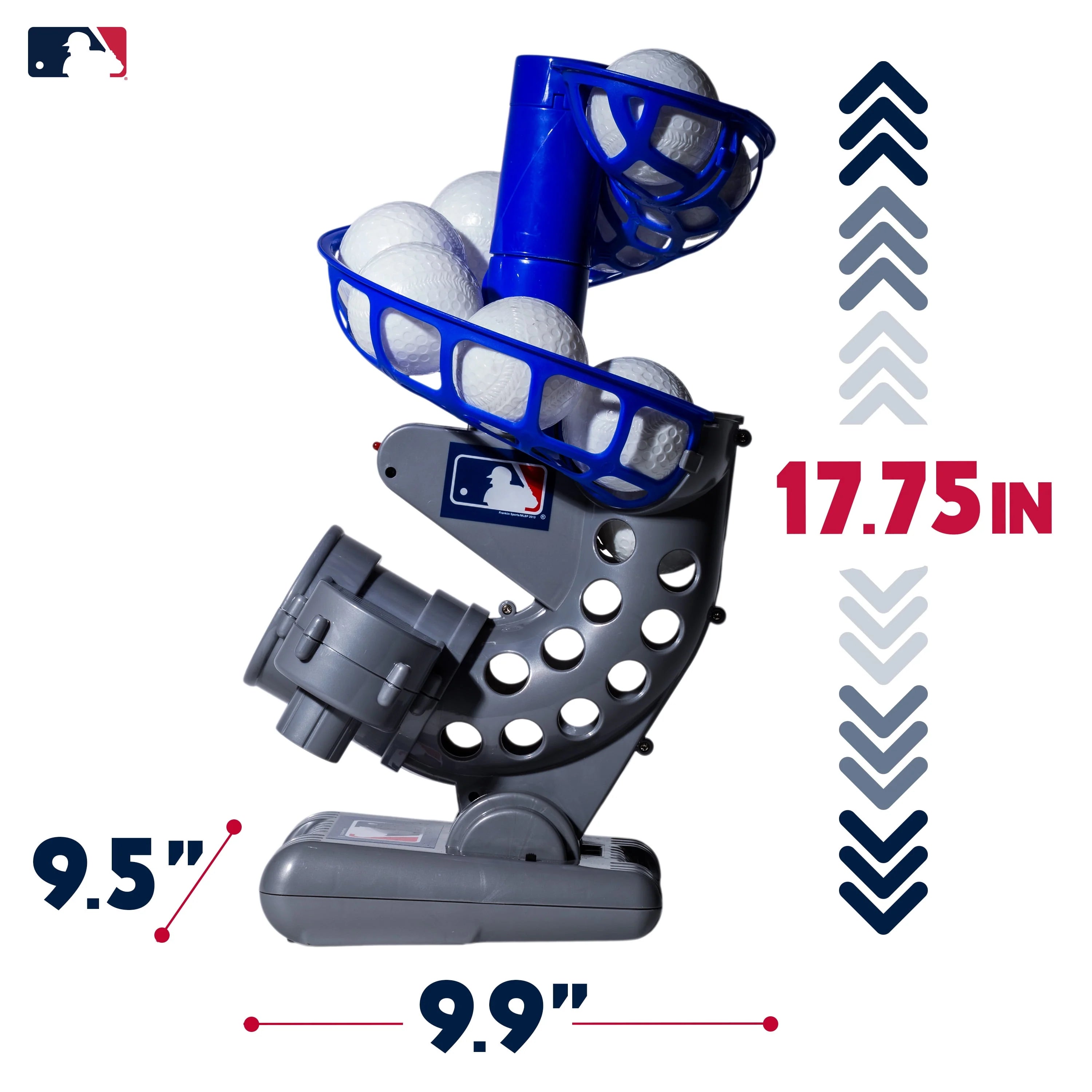Kids Baseball Pitching Machine Height Adjustable with 6 Plastic Balls R654