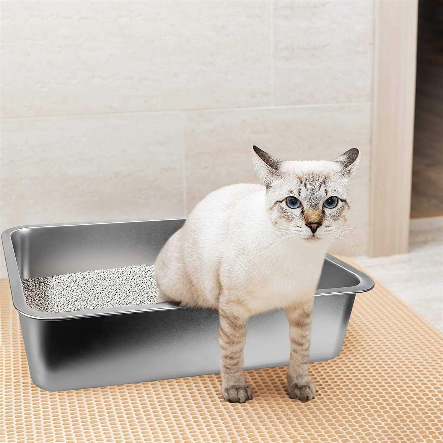 Stainless Steel Litter Box Y67626