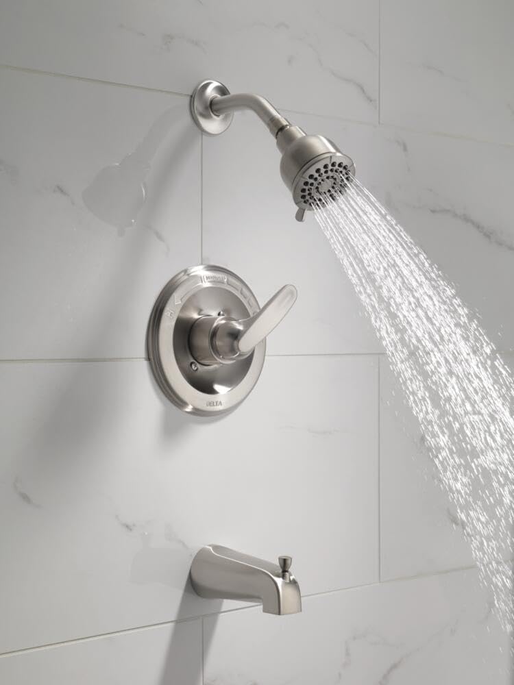 Brushed Nickel Shower Faucet Set with 2-Spray Shower Head, Tub and Shower Trim Kit V997955