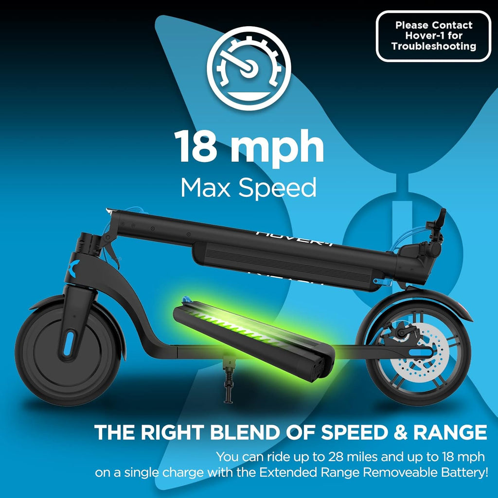 Electric Folding Scooter 18MPH 18 MI 264LBS LCD Display Air Tires B13576