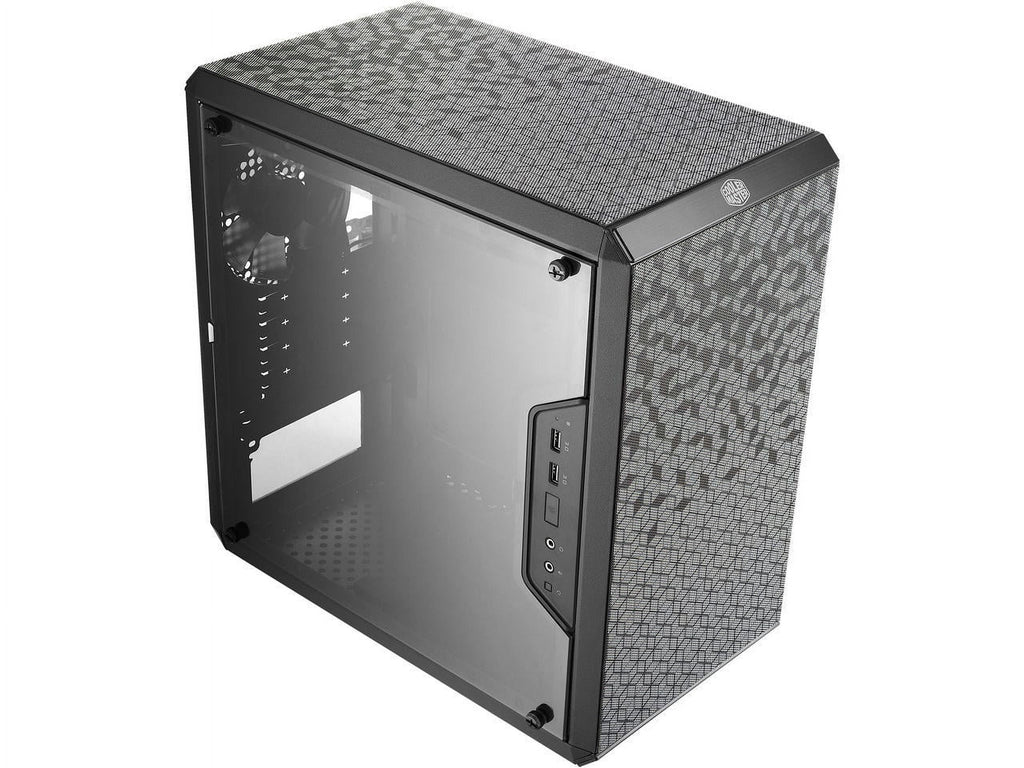 Black Micro-ATX Tower with Acrylic Side Panel R446