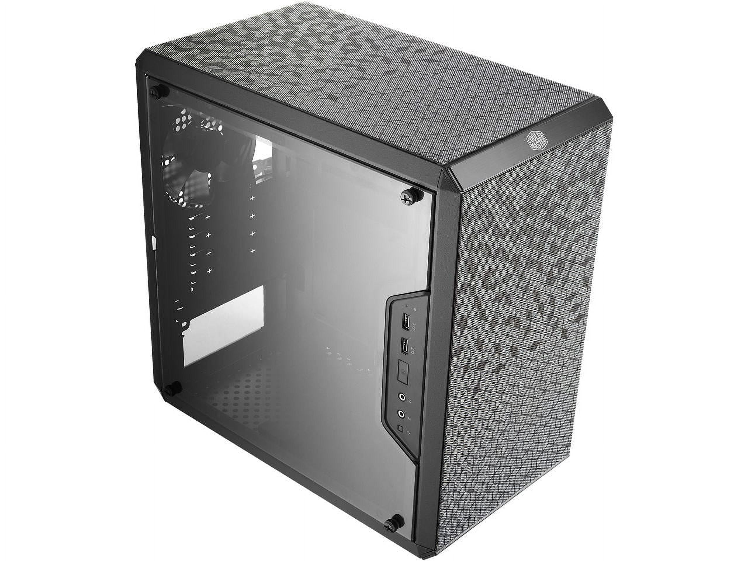 Black Micro-ATX Tower with Acrylic Side Panel R446