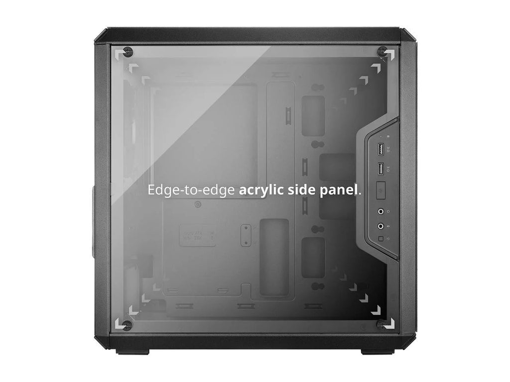 Black Micro-ATX Tower with Acrylic Side Panel R446