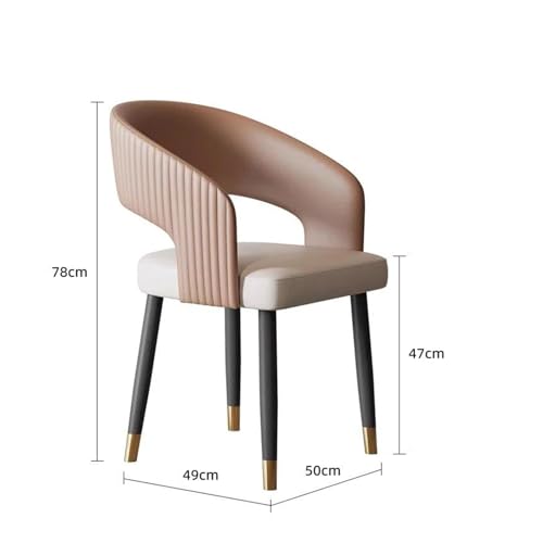 Italian Luxury Dining Chair Office Modern Simple PU Leather Armchair K430373