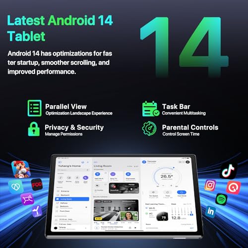 10 inch Android 14 Tablet Octa-Core 10GB RAM 64GB ROM 6000mAh Battery C743