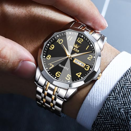 Minimalism Business Dress Analog Quartz Stainless Steel Waterproof Luminous Classic Date Men Wrist Watch E1439