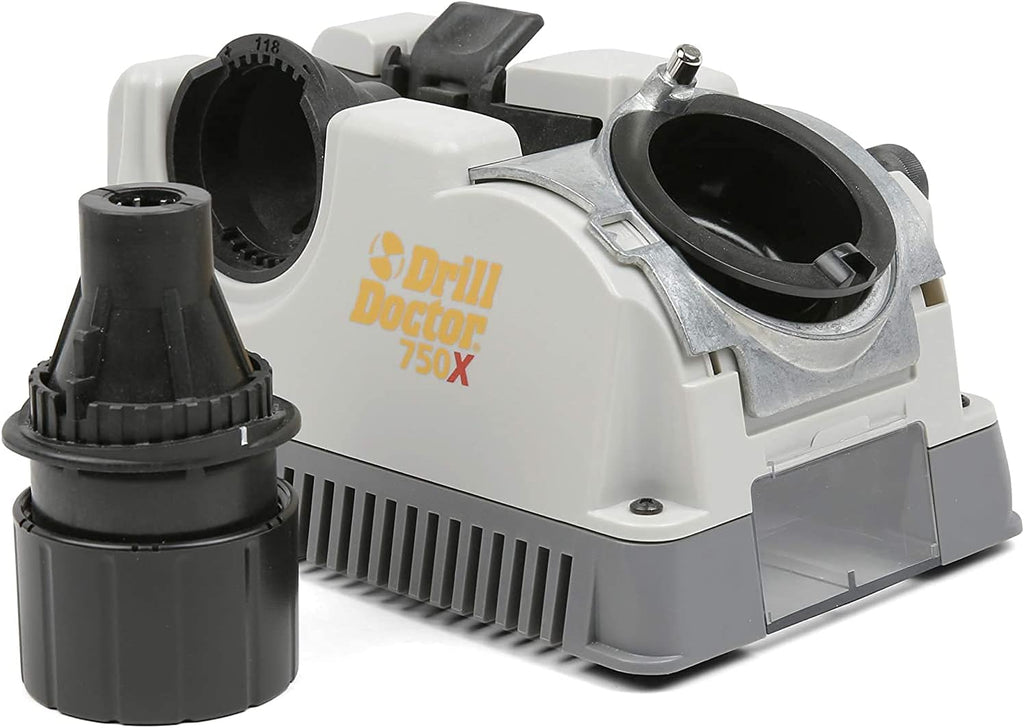 Drill Bit Sharpener for High-Speed Steel, Masonry, Carbide, Cobalt, TiN-coated Drill Bits, Adjustable Angles 115° to 140°, Sharpens 3/32in to 3/4in Drill Bits C92231