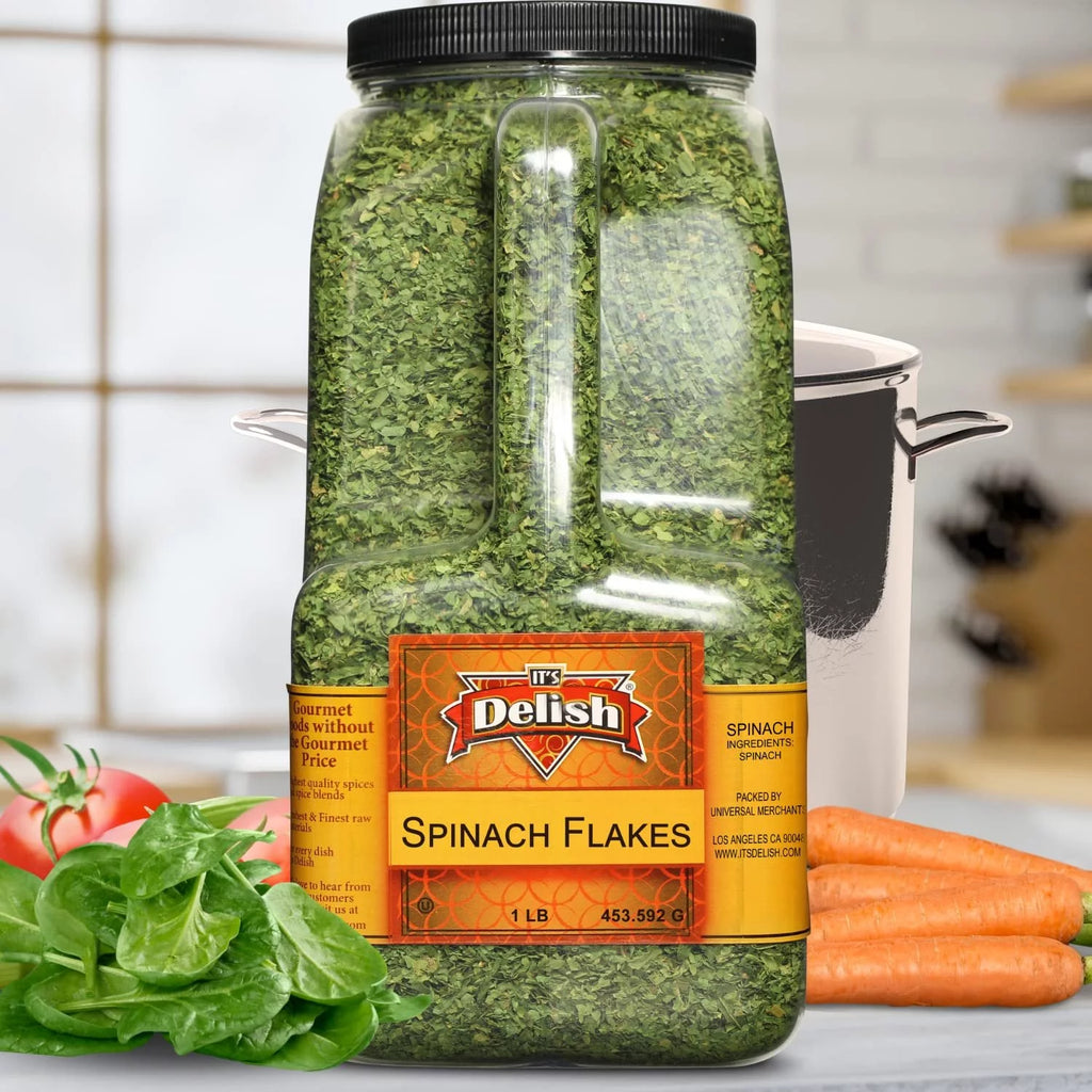 Chopped Dried Spinach Flakes, 1 lb Bulk Container L36052