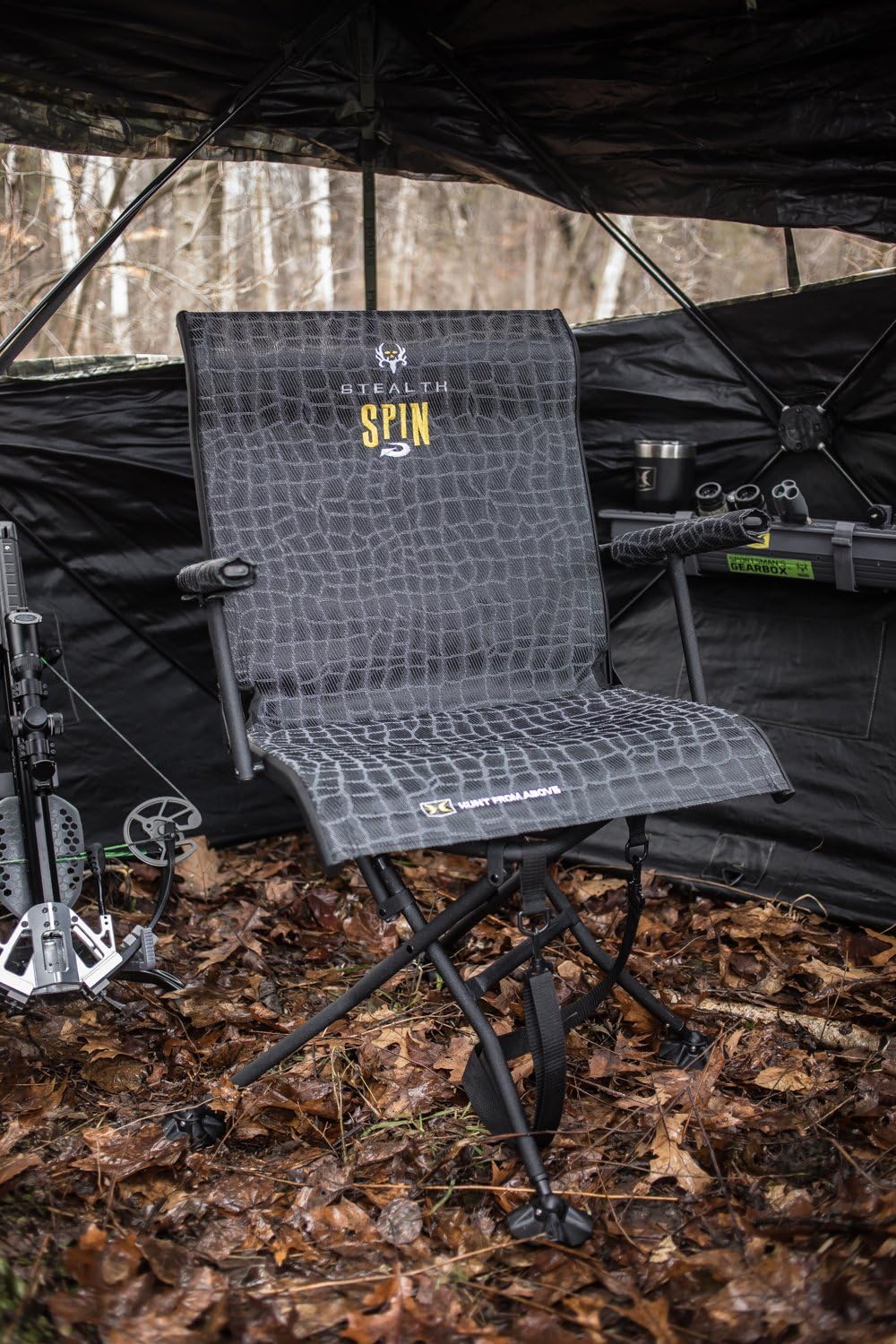 Black Swiveling Portable Chair A3325