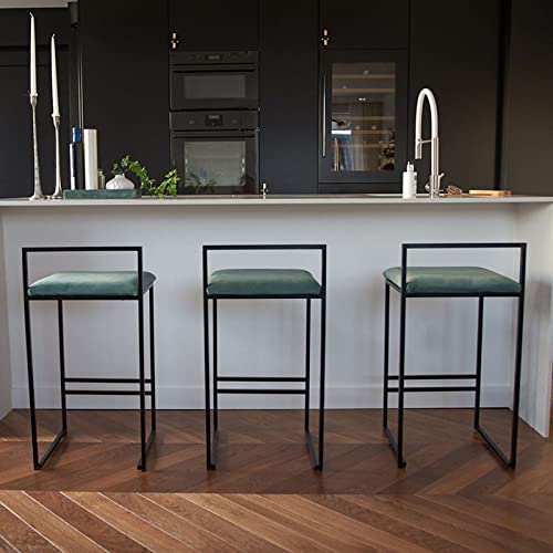 Set of 2 Low Back Wrought Iron Bar Stools F4331