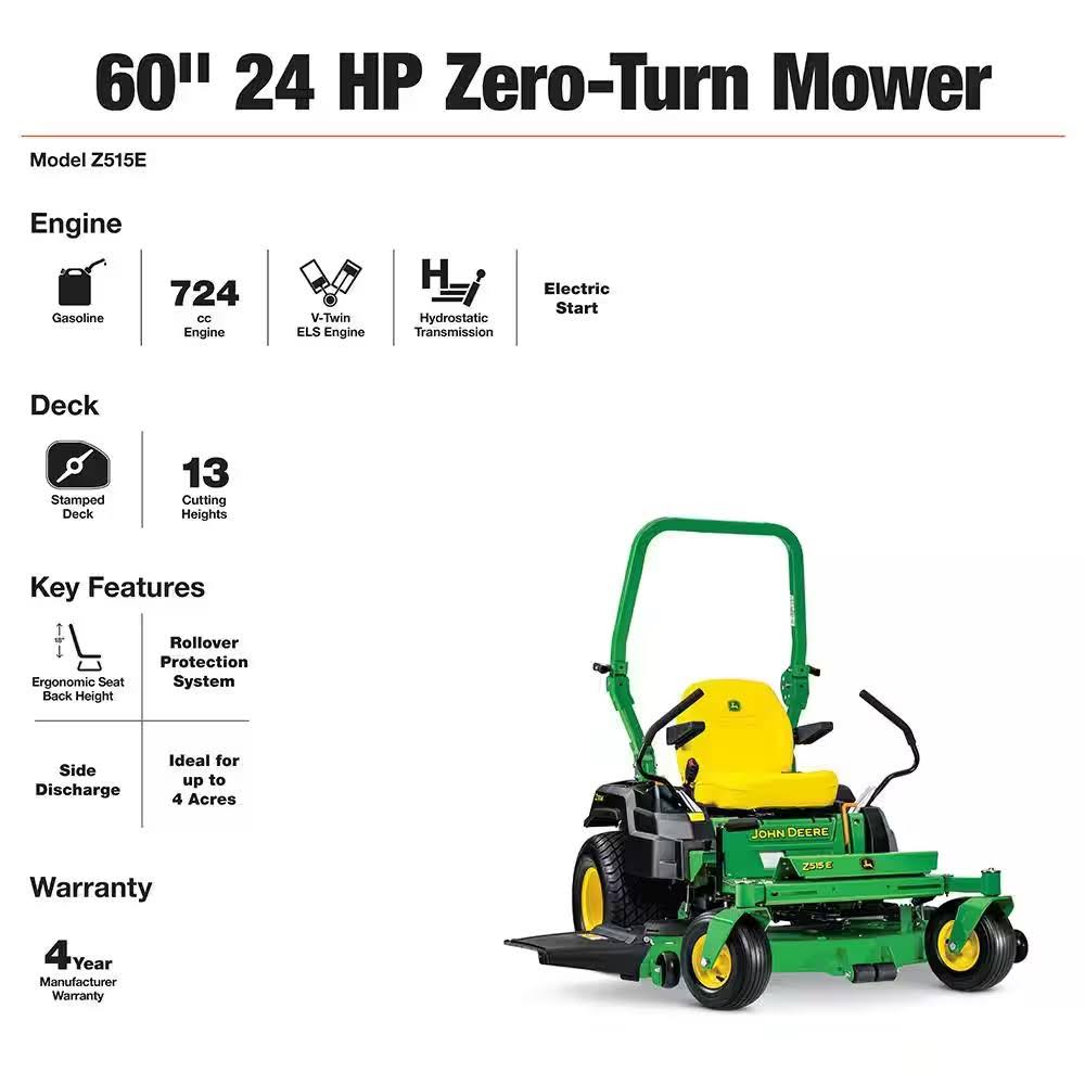 60 in. 24 HP V-Twin Gas Zero-Turn Riding Mower Q536862