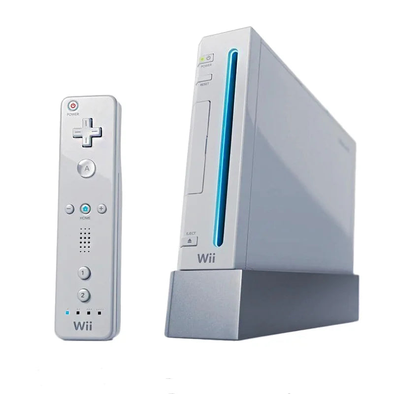 Wii Console White with Wii Remote Controller, Wireless Gamepad, Silicone Case White & Black HDMI Cable M59360