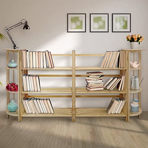 3 Shelf Folding Bookcase, 27.5" Wide, Espresso C734339