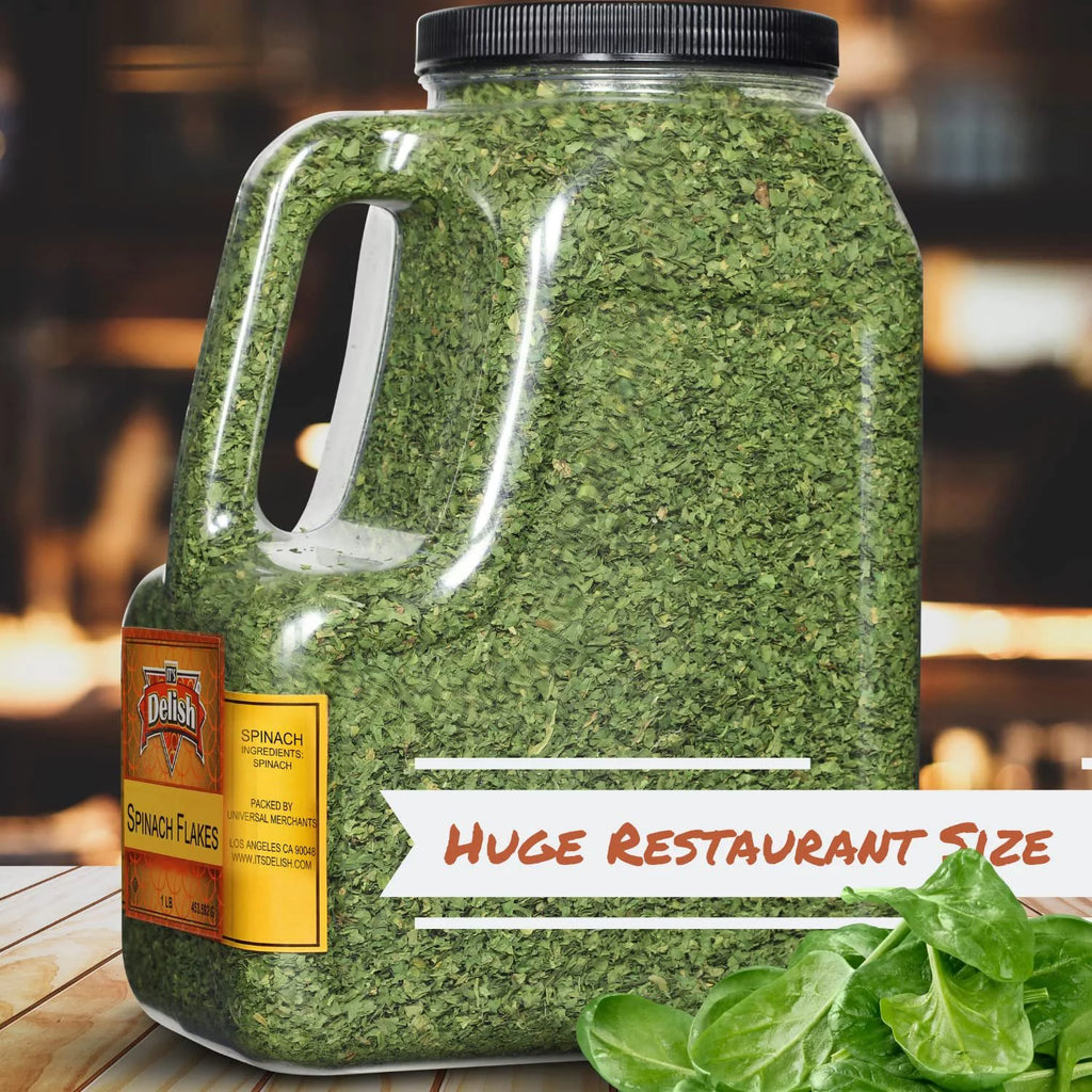 Chopped Dried Spinach Flakes, 1 lb Bulk Container L36052
